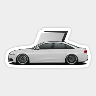 White A6 C7 stance Sticker